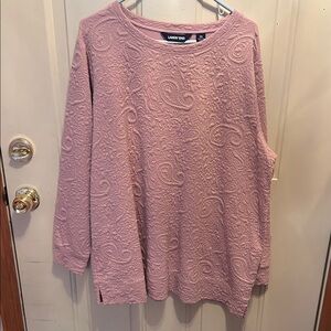 Lands' End Women's Blush Paisley Sweatshirt